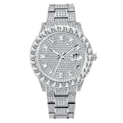 Fashionable Large Dial Full Diamond Watch