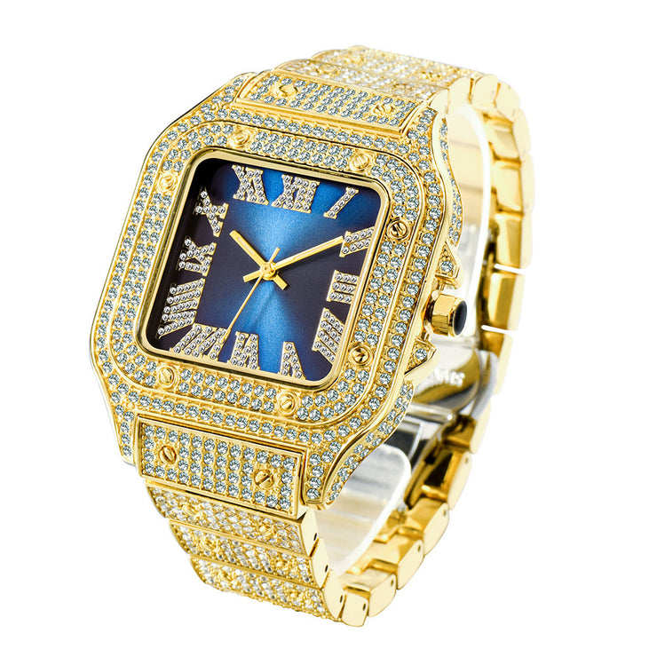 Fashion Hip Hop Diamond Full Diamond Square Men&