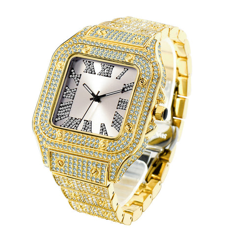 Fashion Hip Hop Diamond Full Diamond Square Men&