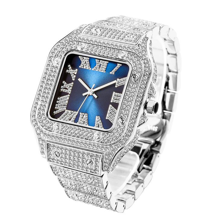 Fashion Hip Hop Diamond Full Diamond Square Men&